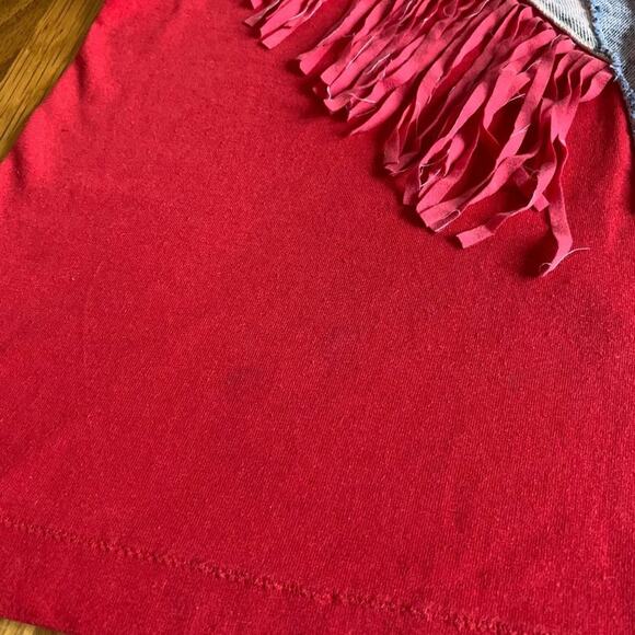 Womens Vintage 1980's Red Gepetto Tasseled Southwestern Western Rodeo T-shirt - Picture 11 of 15